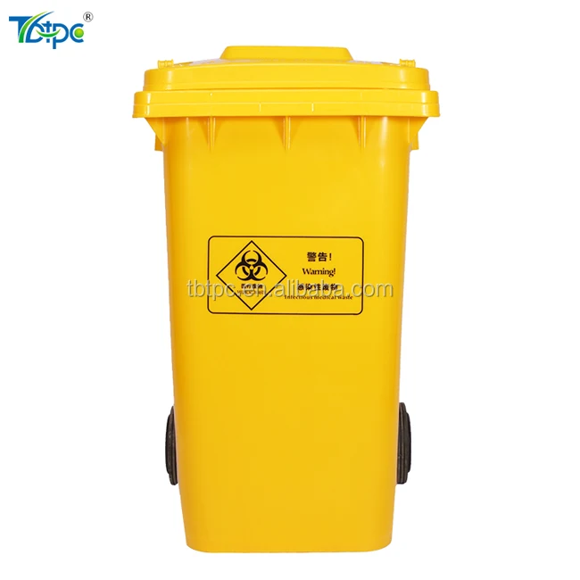 100 120 240 litre biohazard clinical wheelie yellow medical