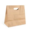 brown kraft tin tie paper flat bottom packaging food bag for nuts with clear window