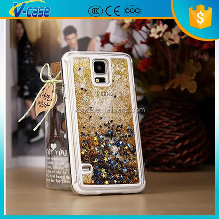 Bling moving glitter liquid phone cover case for Samsung galaxy s4 zoom