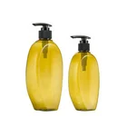 250ml 500ml flat shaped shampoo PET bottles sets