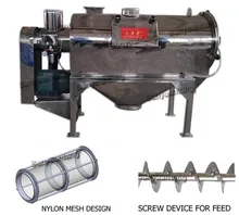 Horizontal air flow screen for activated carbon powders