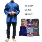 2019 Hot selling short design Malaysia cotton Arab Kaftan Muslim men thobe