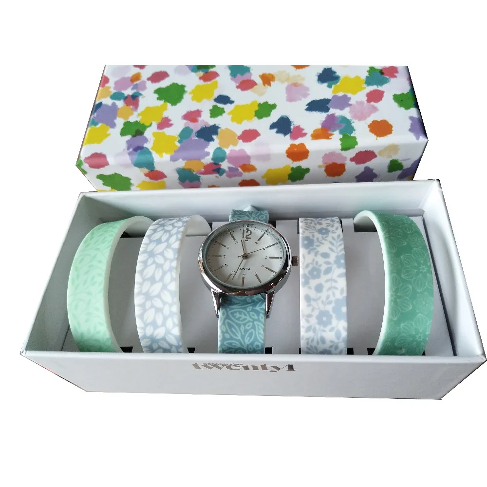 watch interchangeable strap wristwatch girls gift set with