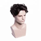 French Lace front hair replacement system men's Toupee with Fine Mono Top with PU Skin around