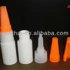 5ml/10ml empty plastic HDPE Cyanoacrylate adhesive flat super glue bottles with metal pin caps