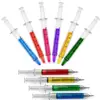 Stationerygift Transparent injector Pen Marker Dr. Needle Tube Writer Pens Assorted Color Novelty Syringe Highlighter Marker Pen