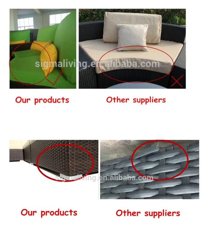 2021 Hot sale espresso country wicker outdoor patio garden parts sofa sets furniture