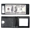Front Pocket ID Window Card Holder Pop Up Strap Purse Magnet Spring Custom Metal Money Clip