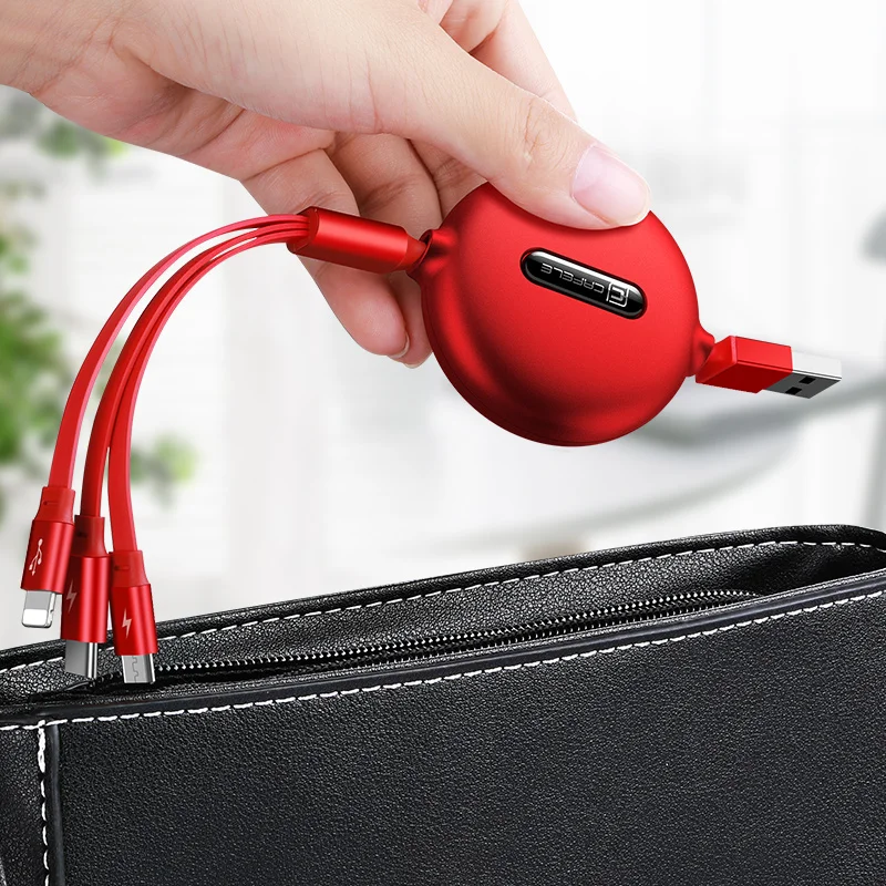 cafele hot selling 1 to 3 retractable mobile phone charger cable universal retractable charging usb-c cable, White/red/black/red
cafele hot selling 1 to 3 retractable mobile phone charger cable universal retractable charging usb-c cable, White/red/black/red