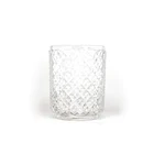 cracked glass candle holder for wedding