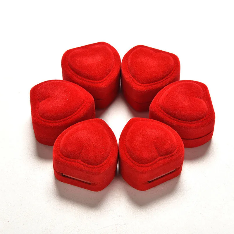 Red Heart Shaped Romantic Velvet Birthday Engagement Ring Box Valentine's Day Ring Gift Box Velvet Ring Box, 2 colours
Red Heart Shaped Romantic Velvet Birthday Engagement Ring Box Valentine's Day Ring Gift Box Velvet Ring Box, 2 colours
