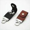 Creative usb flash drive leather case key ring U disk accept custom logo