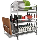 Chopping block frame storage shelf rack kitchen storage rack stainless steel kitchen Dish rack