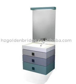 Beautifully Economic Wall Mounted Pvc Bathroom Cabinet Gradient