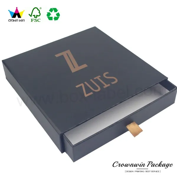 crown win custom drawer style marble jewellery box with logo