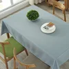 Wholesale pure color linen cotton fabric table cloth for home textiles