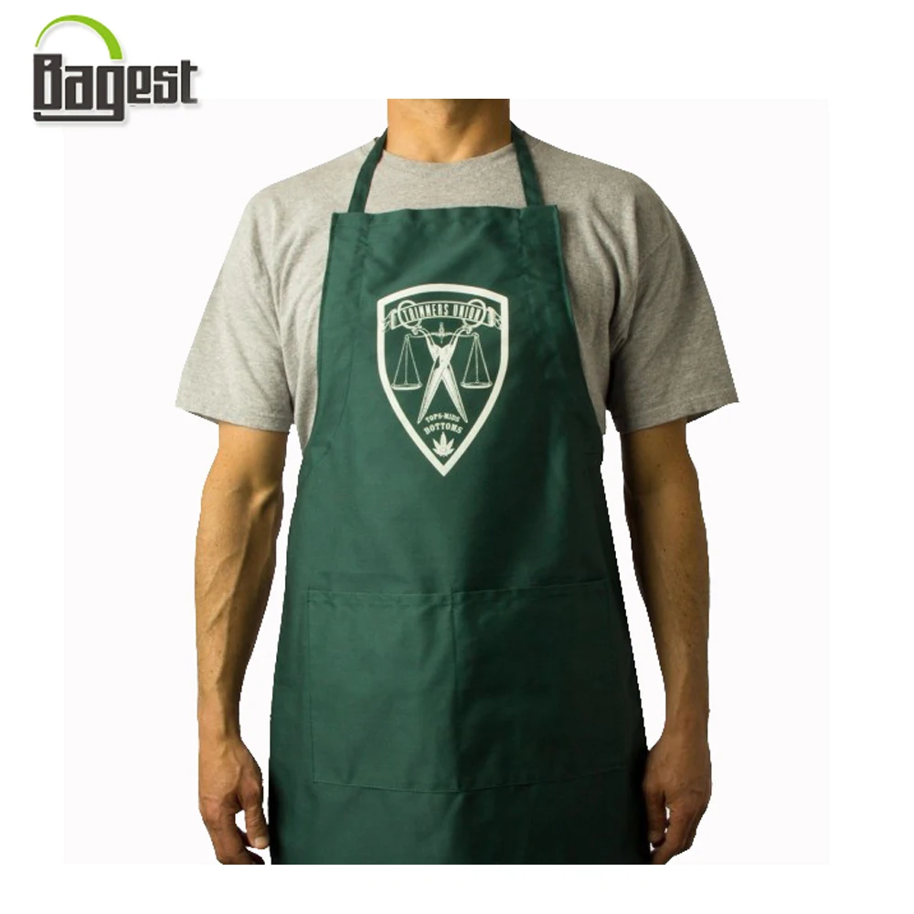 Logo printed Promotional kitchen cooking apron with pocket