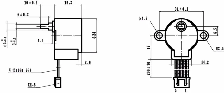 Hot selling gear reducer stepper motor xl with low price