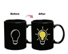 new style 11oz black ceramic magic coffee mugs/ personalized cups