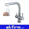 new fashion brass kitchen mixer 3 way kitchen faucet Ro filter water/ hot cold water tap Water Purifier faucet