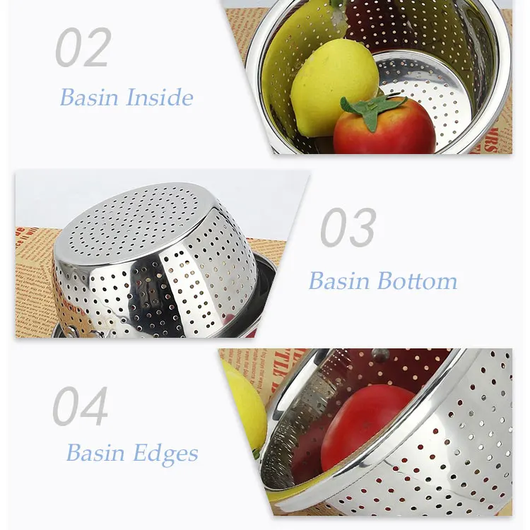 Made in China customization welcome stainless steel mesh strainer wire mesh strainer colander sieve colander