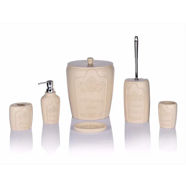 modern stylish resin bathroom gift bath set 6 pcs accessories