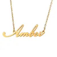 Minimalist jewelry 18k gold necklace stainless steel custom names letter name plate necklace
Minimalist jewelry 18k gold necklace stainless steel custom names letter name plate necklace