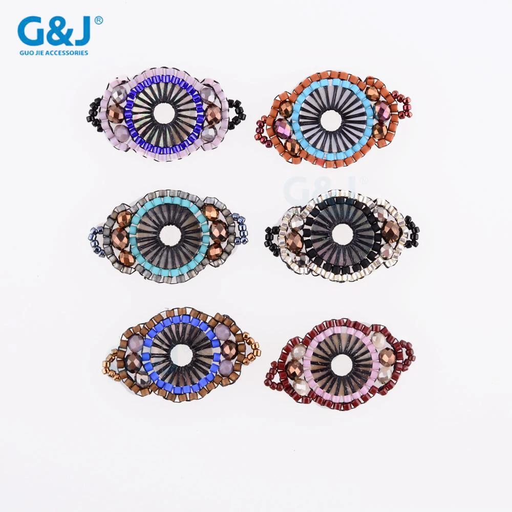 guojie brand wholesale new design decorative colorful oval acrylic beads pendant