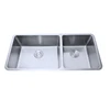 Big double stainless steel sink kitchen washing basin