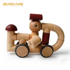Classroom intelligence wooden magnet block toy with ASTM EN71