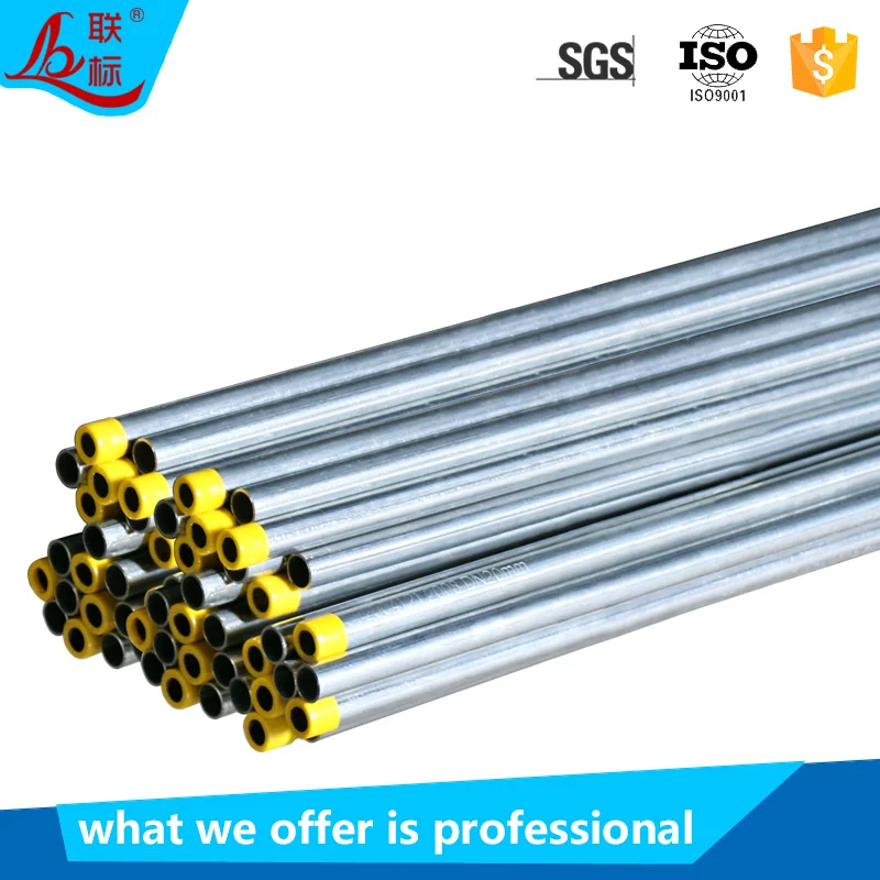 Guangzhou factory direct sale galvanized steel pipe electrical EMT cable conduit for cable protection wiring accessories