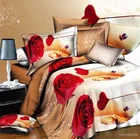 Factory direct price flower printing 100% polyester bed sheets dubai 3d printed bed sheet bedding cover set/duvet cover set