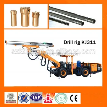 China made with imported spare parts KJ311 full hydraulic tunnel jumbo drill rig ,underground drilli