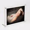 Top Grade Acrylic Square Screw Photo Frame Display Clear Cheap Plastic Two Sides Photo Frame