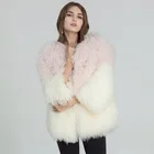 Wholesale Multi Color Natural Animal Fur Coats Sexy Women Winter Warm Plus Size Fur Coat