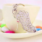 YWbeyond Fashion Shoes Keychain Crystal Rhinestone Car Key Rings Women Bag Charms High Heel Shoe Key Chains