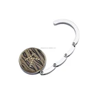 Factory Direct Savings crystal letter K leopard print bag holder hook foldable bag hanger