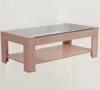 2018 hot sales wooden coffee table with glass top