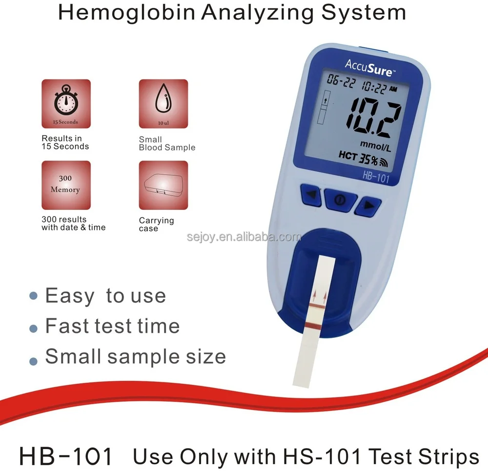 ce&fda approvedl blood hemoglobin meter