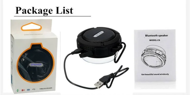 Amazon Best Selling Bluetooths Active Speaker for Smart Phone Outdoor Sport Portable C6 Waterproof Speaker - ANKUX.COM