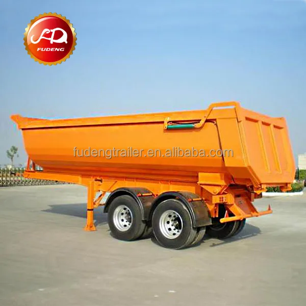 stable gravel carrier 2 axle hydraulic rear tipper trailer for