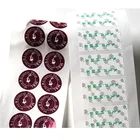 Aluminum foil embossing paper sticker and adhesive foil silver label