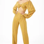 2019 New Fashion Custom Blouse Women Sexy Striped Crop Top