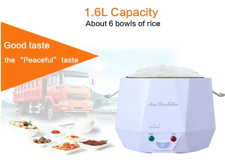 Hot selling diamond shape portable mini electric rice cooker for car use for travel