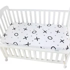 new design organic 100% Cotton Crib baby fitted sheet cot bed waterproof sheet bedding set