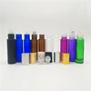 Cheap price Refillable 5ml 10ml colored essential oil perfume glass roll on bottle