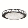 18W 13.8inch modern crystal led flush ceiling lights with diamond ring chrome polished led plafonnier