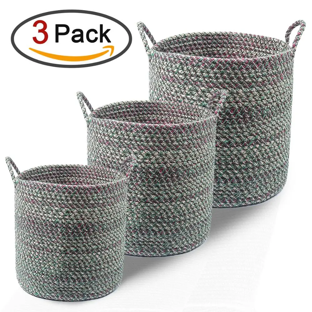 Natural Fiber Braided Hand Woven Storage Baskets Bins With Rope Handles 3 Packs Buy Braided Storage Basket Bins Hand Woven Storage Basket Bins Storage Basket Bins With Rope Handles Product On Alibaba Com