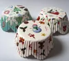 Stock greaseproof paper cute Snowman Christmas Petal cupcake liner muffin baking cup cake case for bakery birthday party supply
