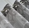 grey blackout jacquard home curtain for the living room
